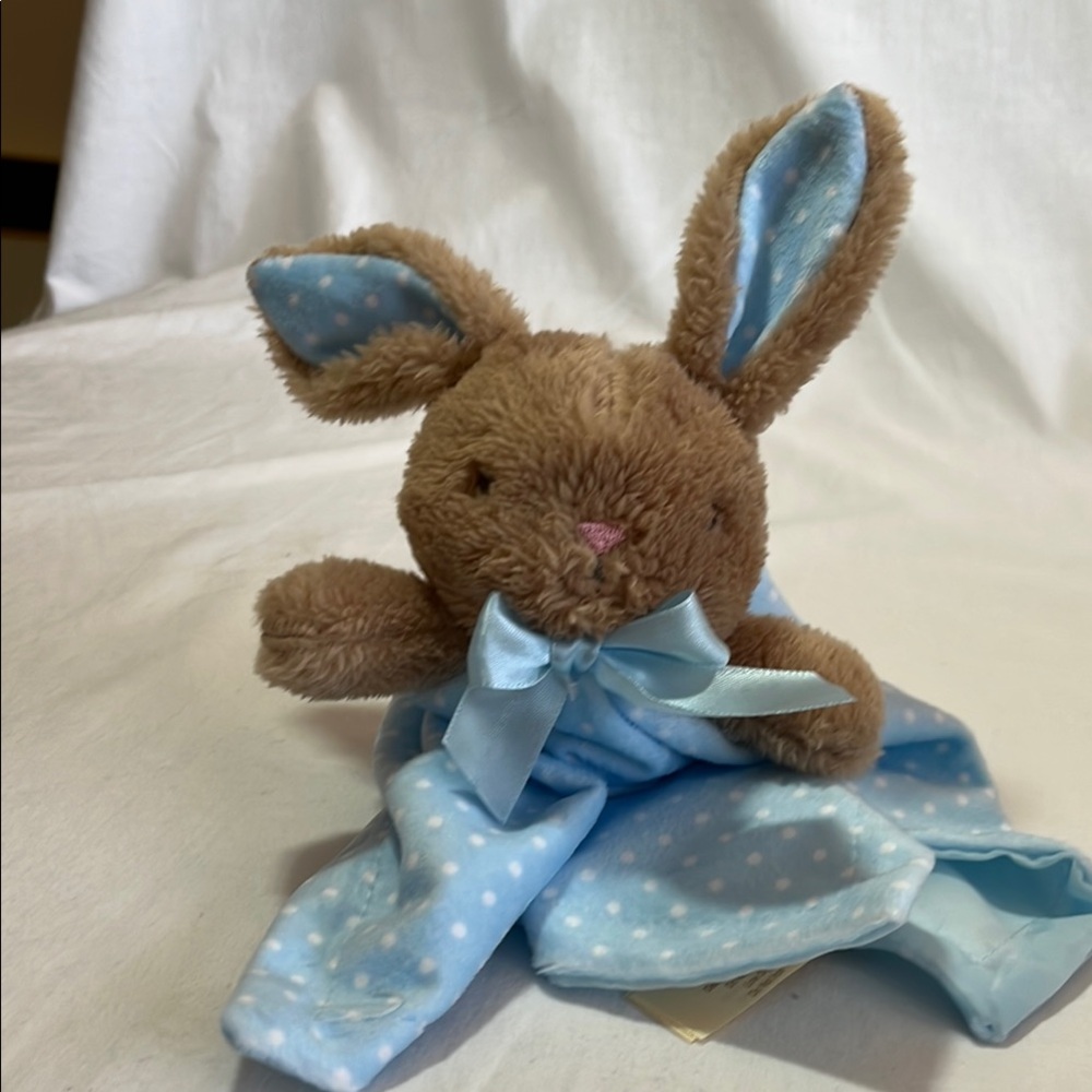 NWOT Brown Plush Bunny lovey, security blanket